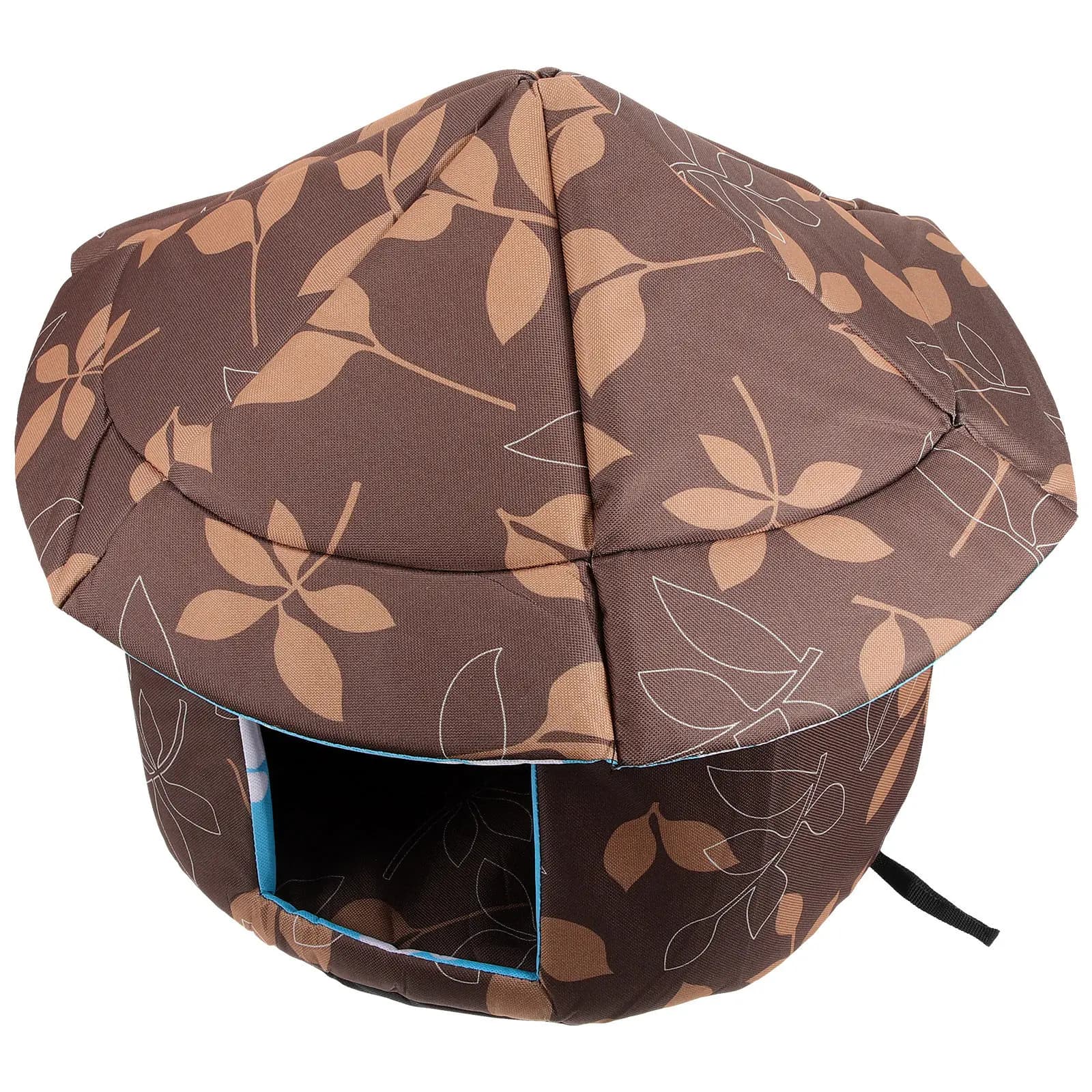 Semi-Enclosed Weatherproof Cat House Outdoor Warm Pet Nest for Cats Dogs Lightweight Sponge Cloth Construction Windshield