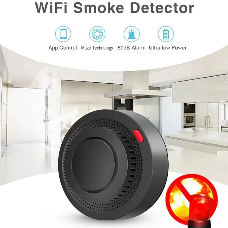 Gorelax 400A Tuya Wifi Smart Smoke Detector Smart Home Automation Fire Protection Security Smart Life APP Work With Alexa Google