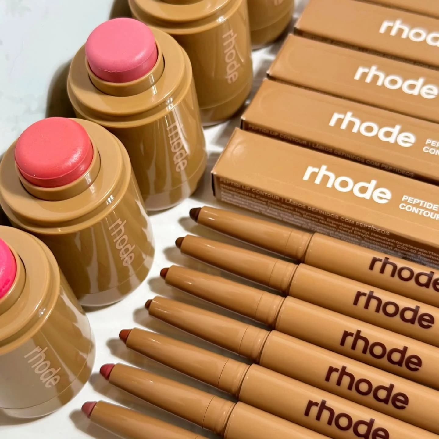 Matita Labbra a 7 Colori con Peptidi, Lunga Durata, Tinta Labbra, Rossetto, Fard in Polvere, Gloss, Trucco