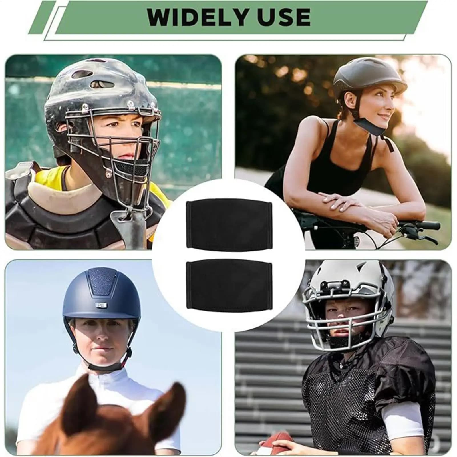 Football subgola 2 pieces Protection for helmet Comfortable riding subgola for sports Ice hockey Bike practice