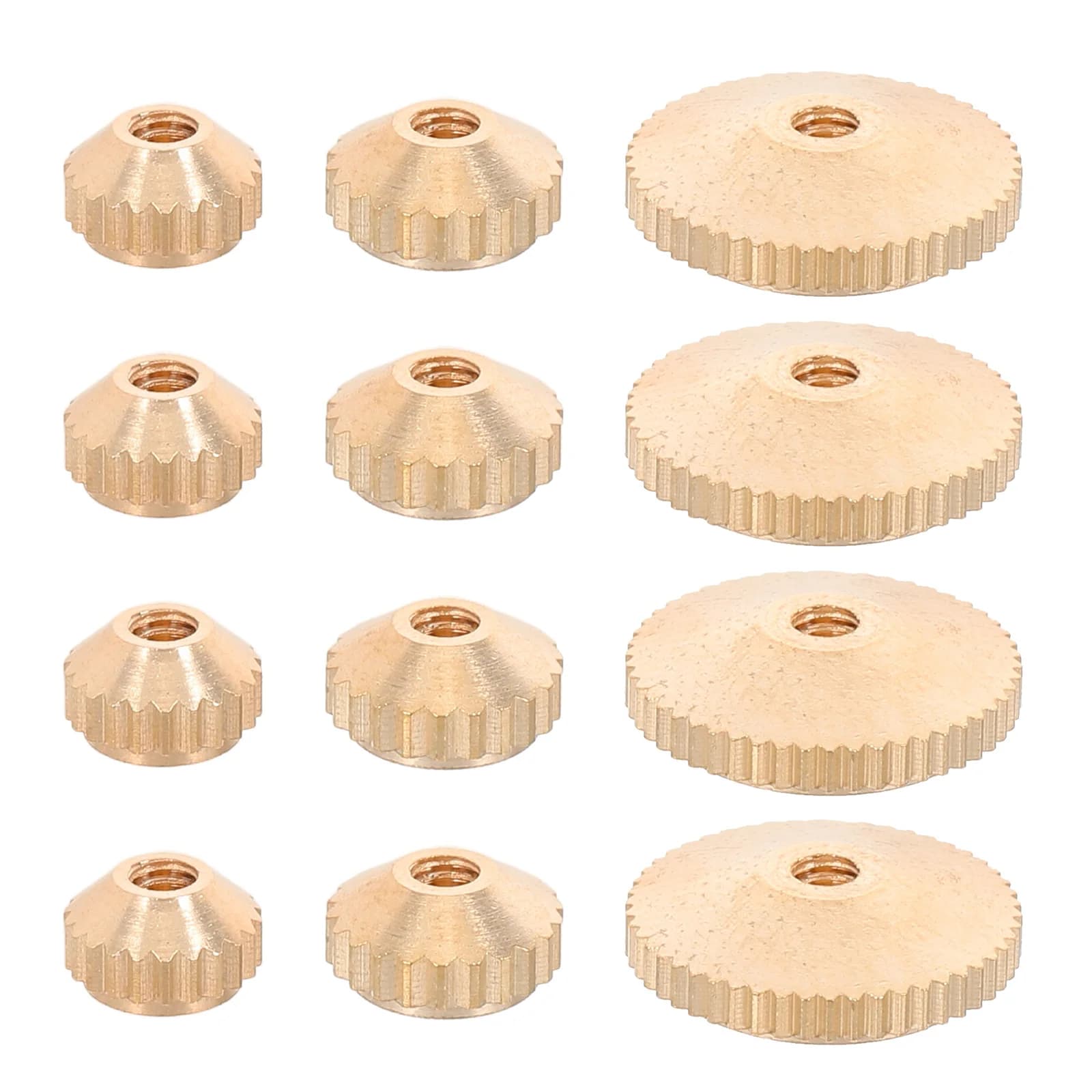 12 pcs of hand nuts for watch, brass spare fixing for mechanical watches for grandfather, quartz compatible repair