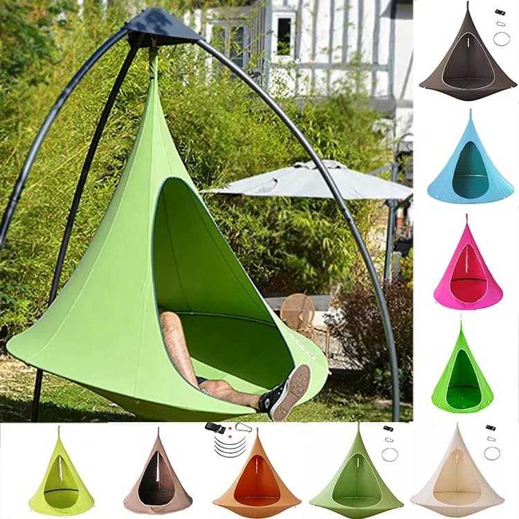 Tenda sospesa per il tempo libero impermeabile per campeggio all'aperto per bambini e adulti, sedia sospesa, mobili per interni, tenda per albero, tenda per albero