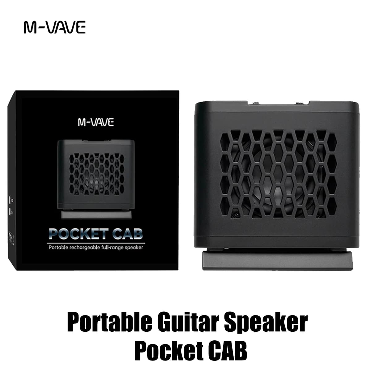 M-VAVE Pocket CAB Portable Amp Speaker – 10W, 87dB SPL, 20Hz-20kHz, 3.5mm Input, for Effect Pedals & Audio Devices