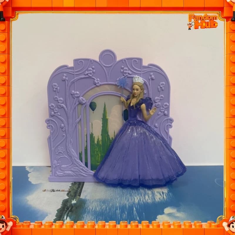 Autentico Merchandising del Film Wicked, Figurina Glinda la Strega Buona, Modello Espositivo, Scatola Portaoggetti, Organizzatore da Scrivania, Regalo Collezionabile