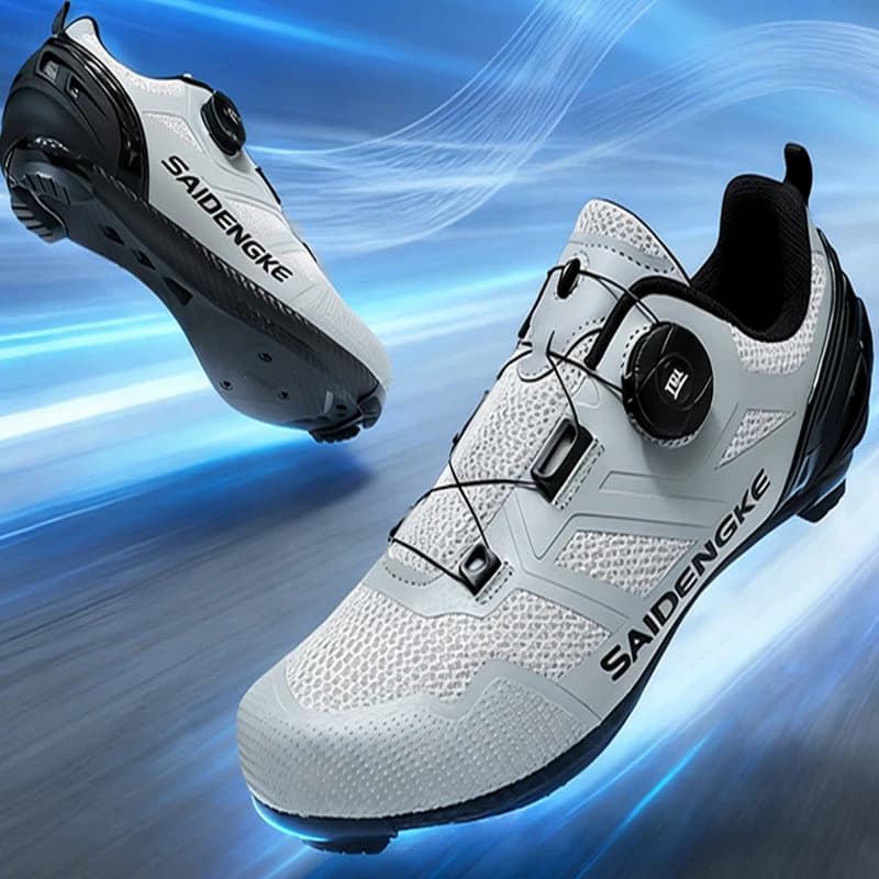 Scarpe da Ciclismo 2026 MTB e Bici da Strada, Stivali con Tacchette Antiscivolo, Sneakers Piatte da Uomo per Mountain Bike, Calzature da Ciclismo SPD per Corse e Velocità