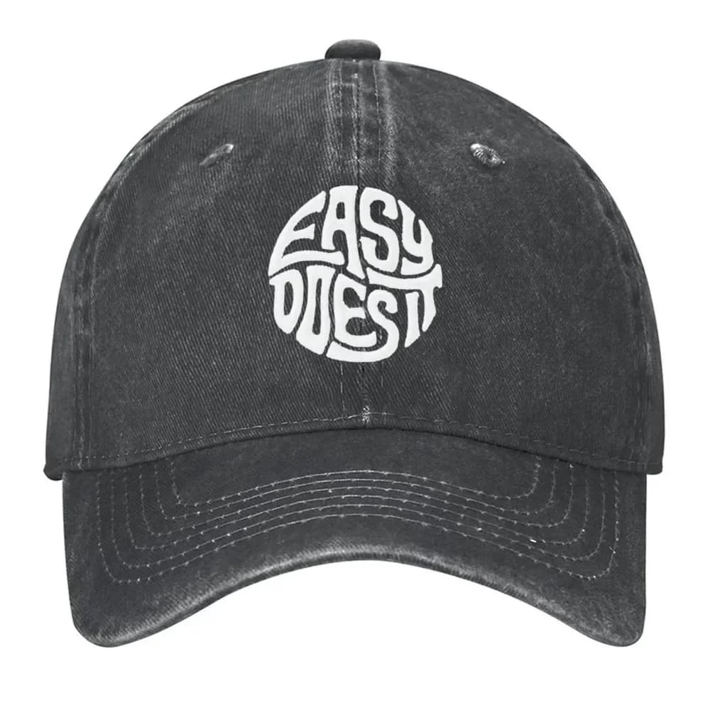 Easy Does Print Baseball Cap Vintage Mountaineering Hat Golf Women Men Washed And Aged Sunshade Casual Sun-protective Hat