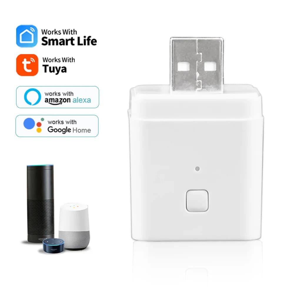 Tuya WIFI Smart Micro Adattatore di alimentazione USB portatile Interruttore caricatore rapido 5V Adattatore da viaggio supporto Alexa Google Alice Home