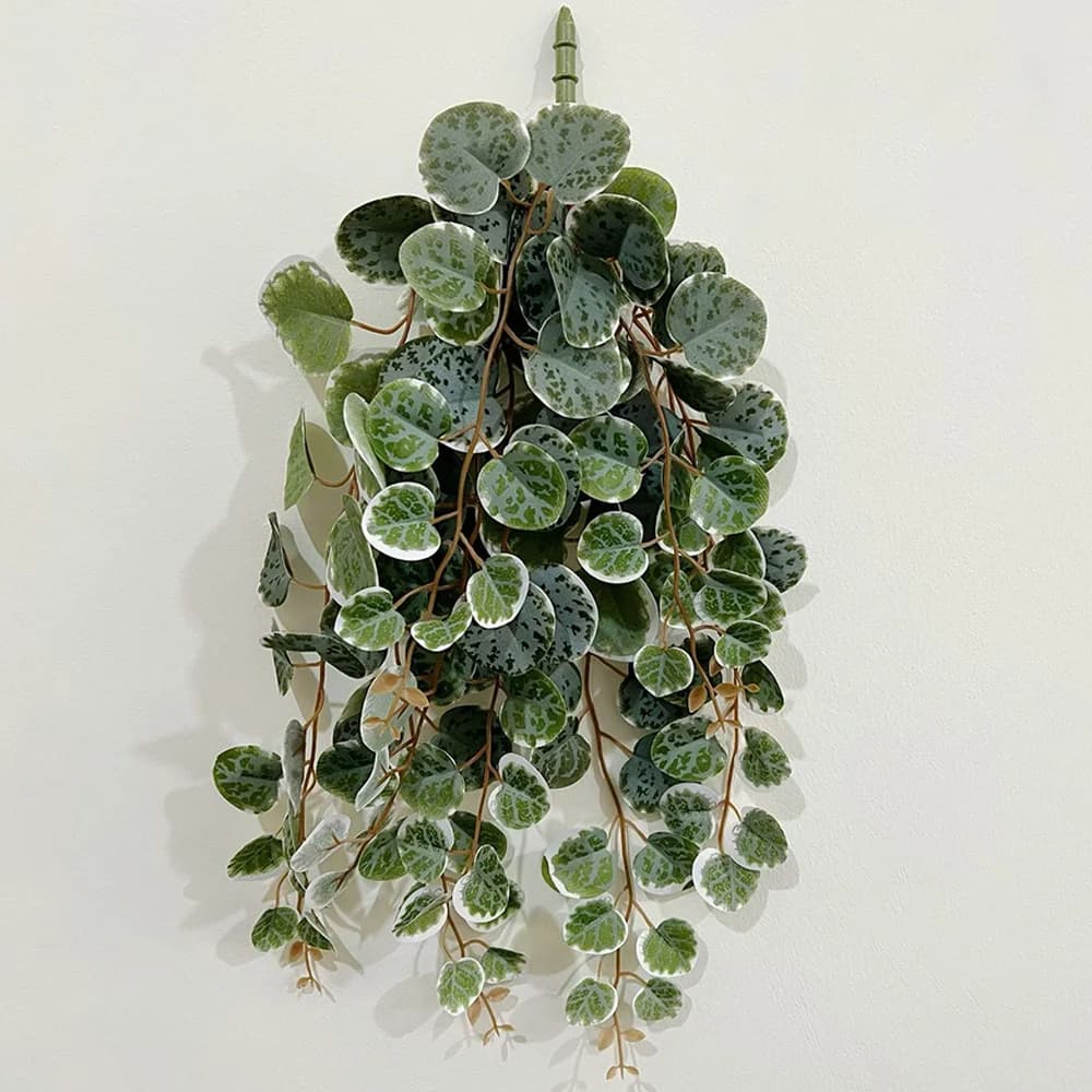 49cm Artificial Plants False Faces Appese Eucalyptus Leaves Plastic Sheet Hanging Rattan Wall For Wedding Home Garden Decoration