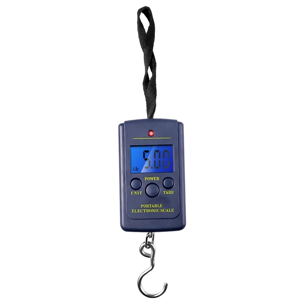 40Kg/10g Bilancia elettronica LCD Retroilluminazione digitale Gancio sospeso Bilancia Mini tasca Bilancia per bagagli per viaggi di pesca