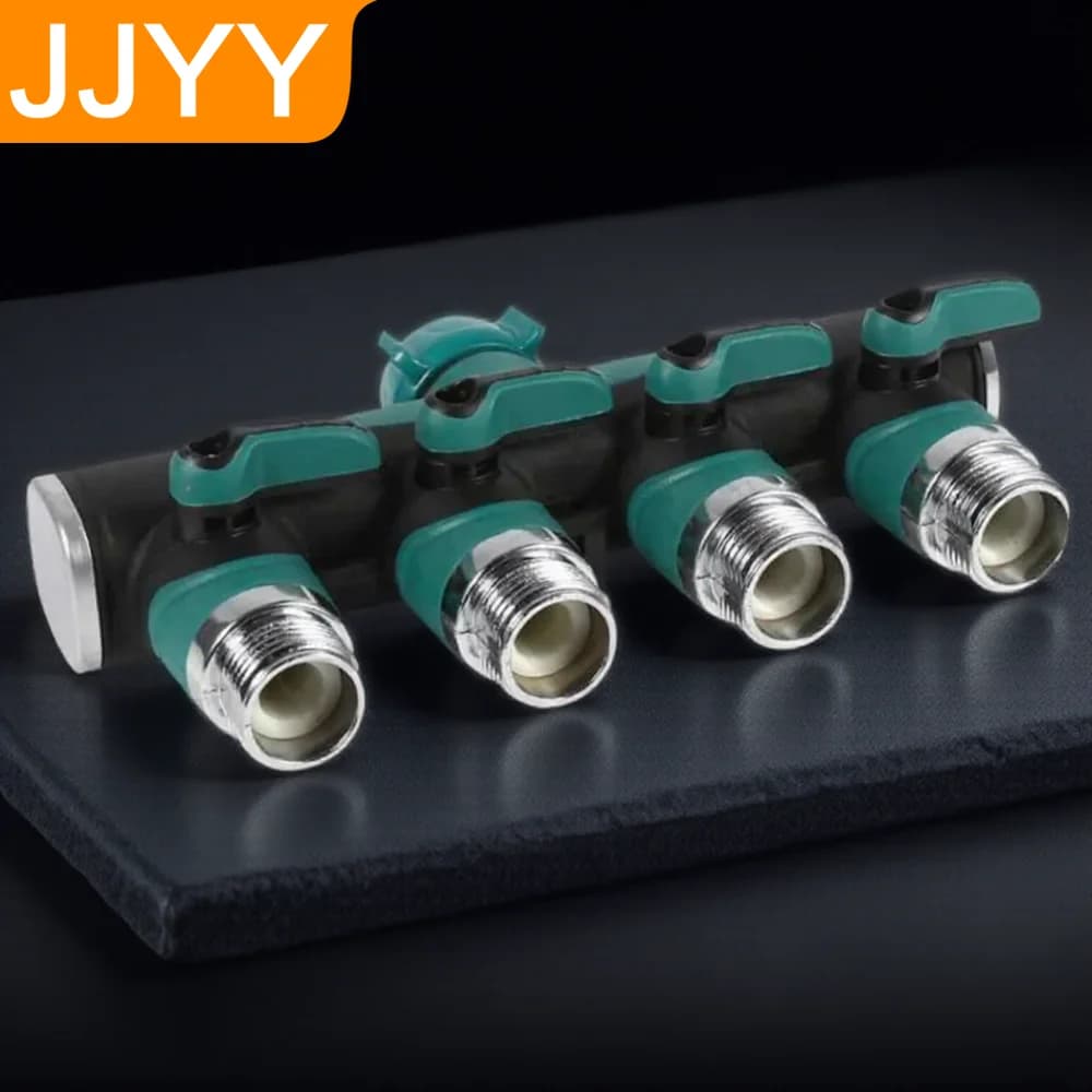 Connettore per Tubi a 4 Vie, Adattatore per Irrigazione da Giardino, Strumento per Annaffiare Casa e Giardino, Accessori Agricoli