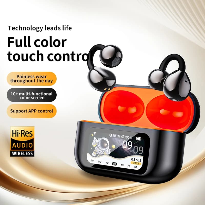 Wireless Veri Loading Headphones with Battery LED Display and Wireless Charging Case