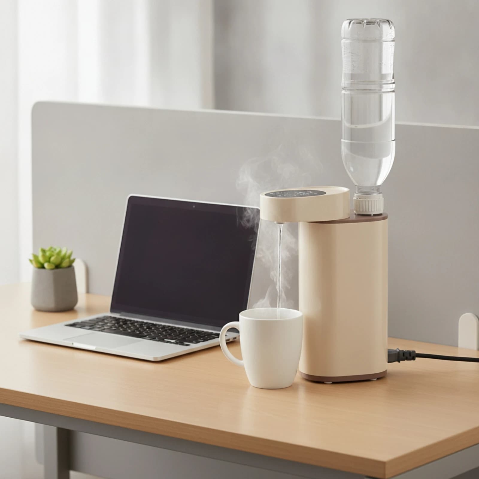 Countertop Water Dispenser with Bottle Adapter Portable Instant Hot Water Dispenser Appliance Compact Adjustable for Travelers