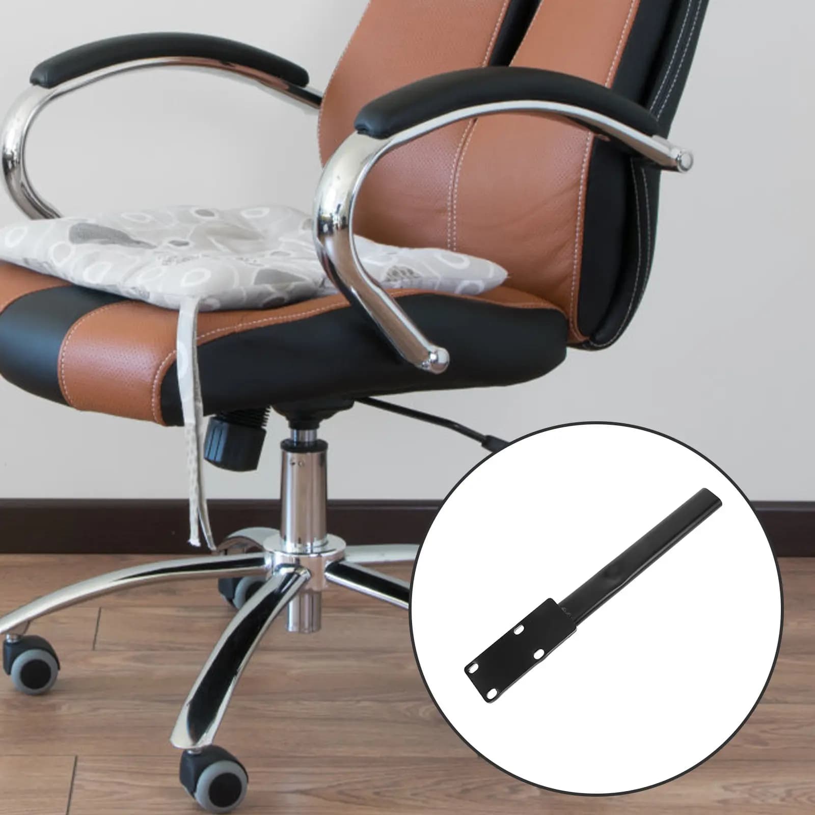 Barra di Supporto Posteriore in Acciaio Inossidabile Rinforzato per Sedia da Ufficio, Telaio Ergonomico Robusto per Schienale di Sedia Girevole