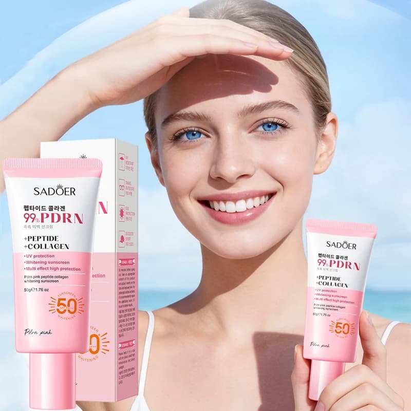 Peptide Collagen Sunscreen SPF50+-PA+++, Isolation Cream, Containing Nicotinamide, UV Protection, Waterproof, Sunburn Protection