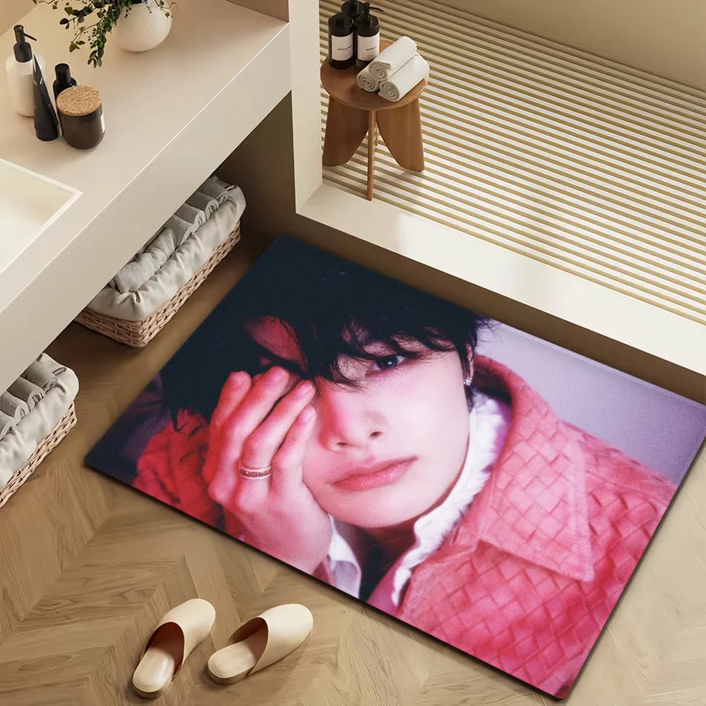 Cool K-Kids Karma Kpop S-Stray Tappetino decorativo versatile in microfibra per porta del bagno Tappetino in flanella ad asciugatura rapida, assorbente, antiscivolo