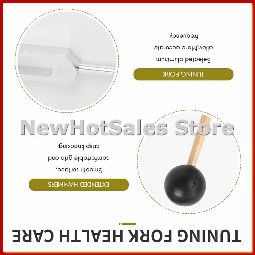 Tuning Fork 528C 528HZ Tuner with Mallet Set for Repair Healing Nervous System Testing Tuning Fork Health Care-A74P