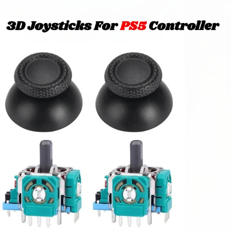 Joystick Analogici 3D di Ricambio per Controller PlayStation 5 PS5 DualSense, Parti di Riparazione con Kit Cacciaviti e Accessori