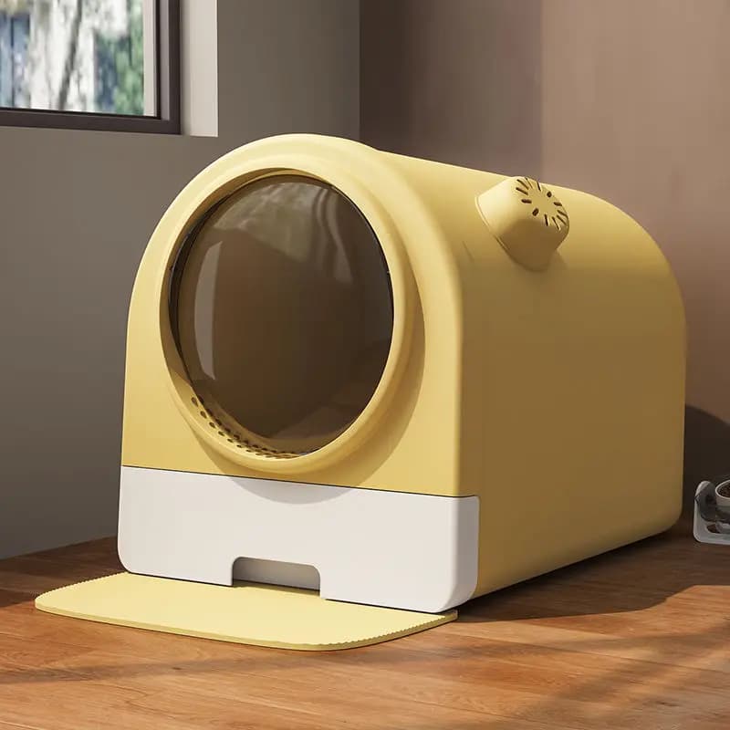 Lettiera per gatti in stile cassetto a prova di odore completamente chiusa