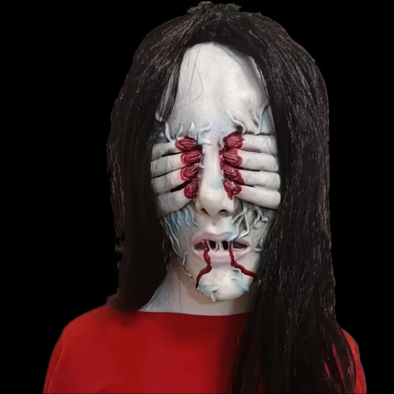 Le Cool Halloween Eye , Horror Mask, Haunted House Escape Room, Female Ghost Scary Costume, Full-Face Dress-Up Prop