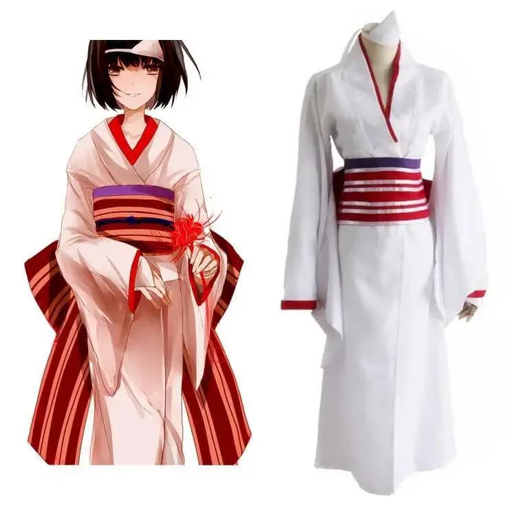 Costumes Cosplay Nora Anime Noragami Kimono Full set (dressed + bow + belt + headdress + gloves) Halloween costume