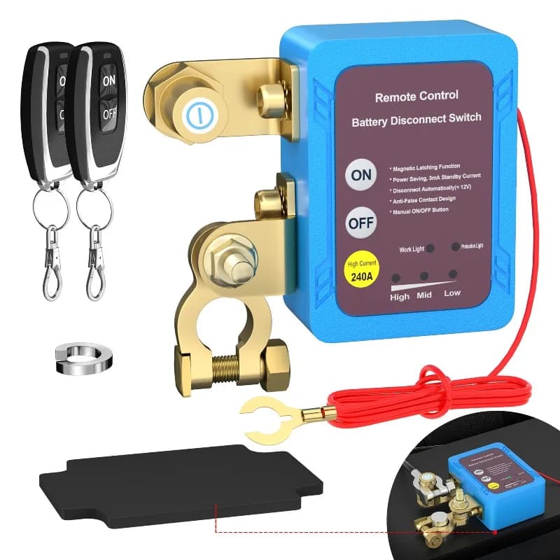 Interruttore di alimentazione di disconnessione batteria per auto 12V 24V Spegnimento interruttore di interruzione Interruttore di comando a distanza per spegnimento di accensione del camion dell'auto