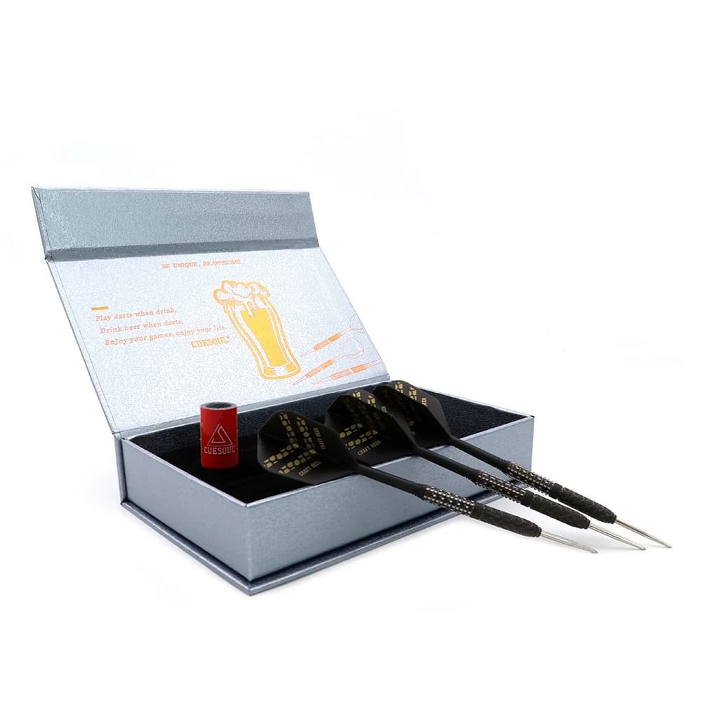 CUESOUL CRAFT BEER Pittura ad olio rifinita 90% tungsteno 23 g punta in acciaio freccette-pistola grigio
