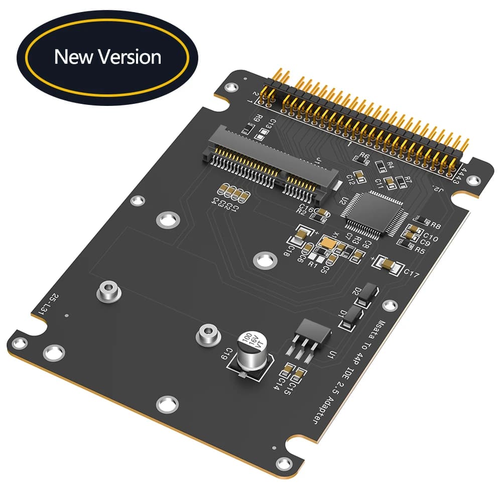 2.5" Inch IDE to SATA Adapter, Convert Laptop 44 Pin Male IDE PATA HDD Hard Disk Drive SSD to a Serial ATA Port