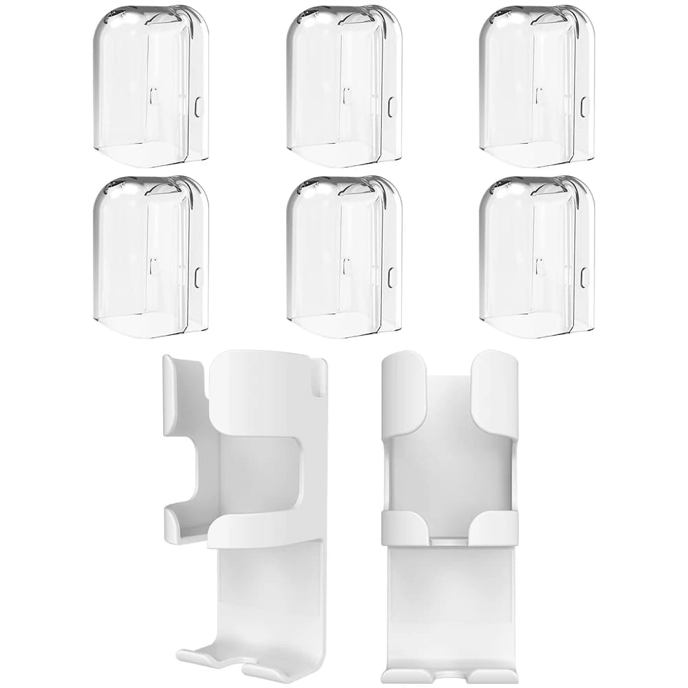6 dust cover for spare heads and 2 electric toothbrush holder compatible with Philips Sonicare electric toothbrush