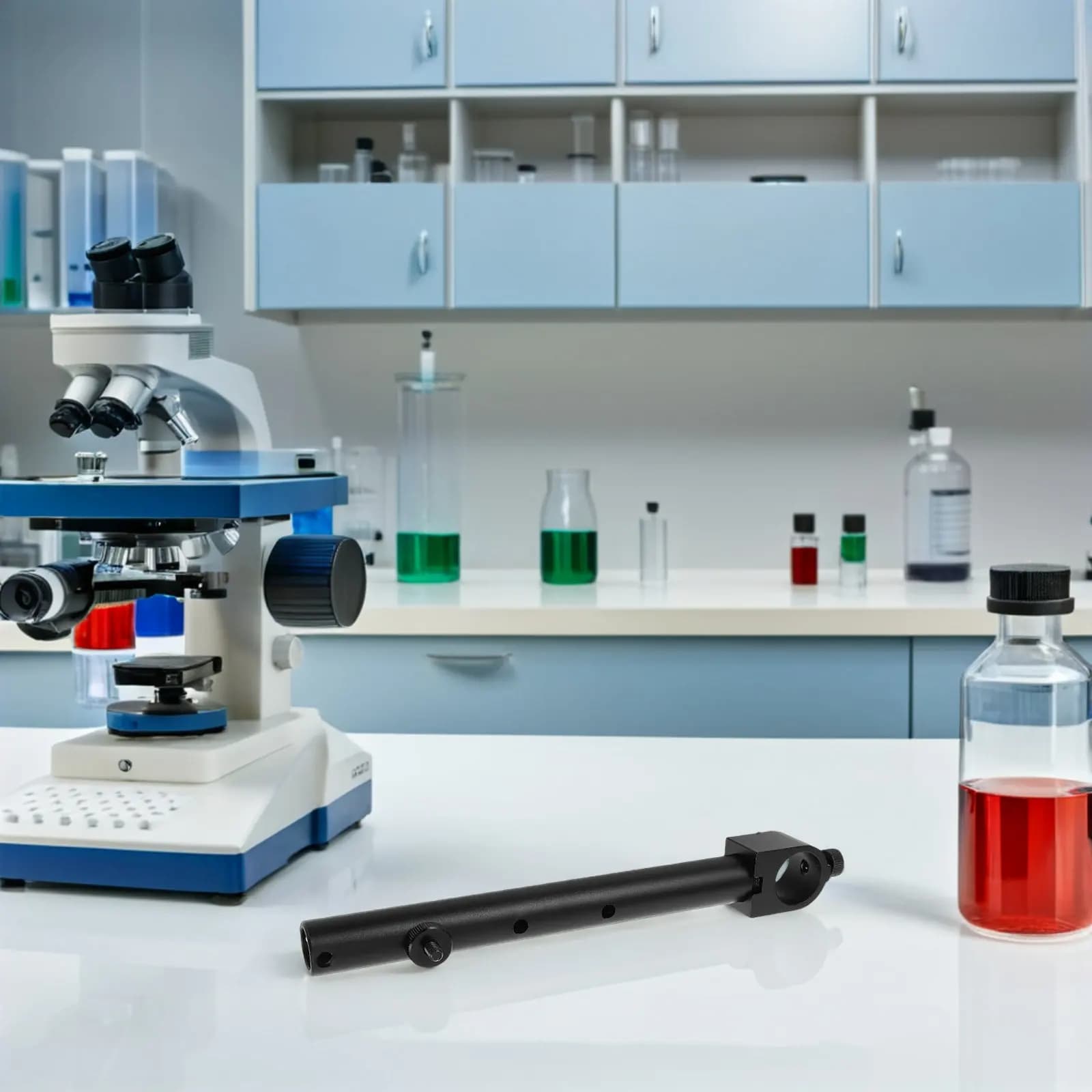 Supporto Professionale per Microscopio in Lega di Alluminio, Porta Schermo Ergonomico per Microscopio, Accessori da Laboratorio Salvaspazio, Supporto per Monitor