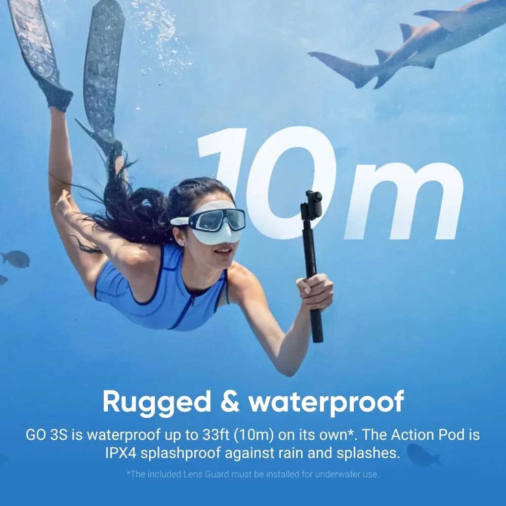 Videocamera Portatile 4K per Vlogging, 140 Min di Autonomia, Impermeabile fino a 10m, Stabilizzazione Hands-Free, Montabile Ovunque per Animali Domestici