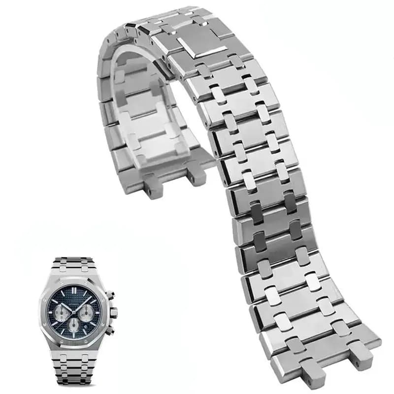 Cinturino in acciaio inossidabile 316 per AP 15400 Audemars Piguet Royal Oak GA2100 2110 cinturino da uomo braccialetto impermeabile in argento 26mm