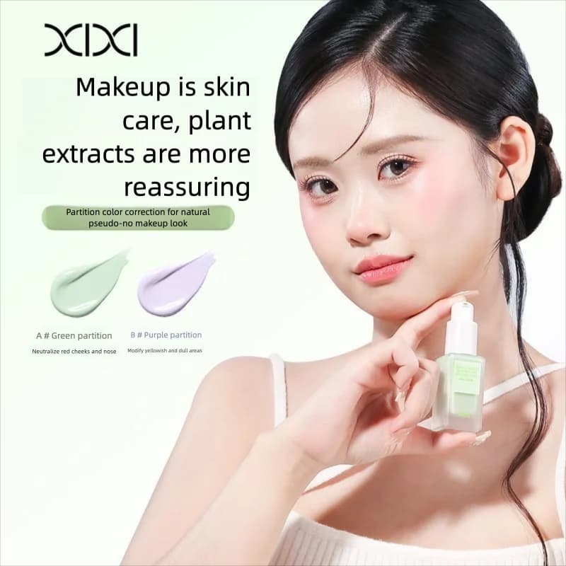 XIXI Set di primer Centella Asiatica a base vegetale: crema idratante, ammortizzante e naturale per la pelle pseudo-naturale