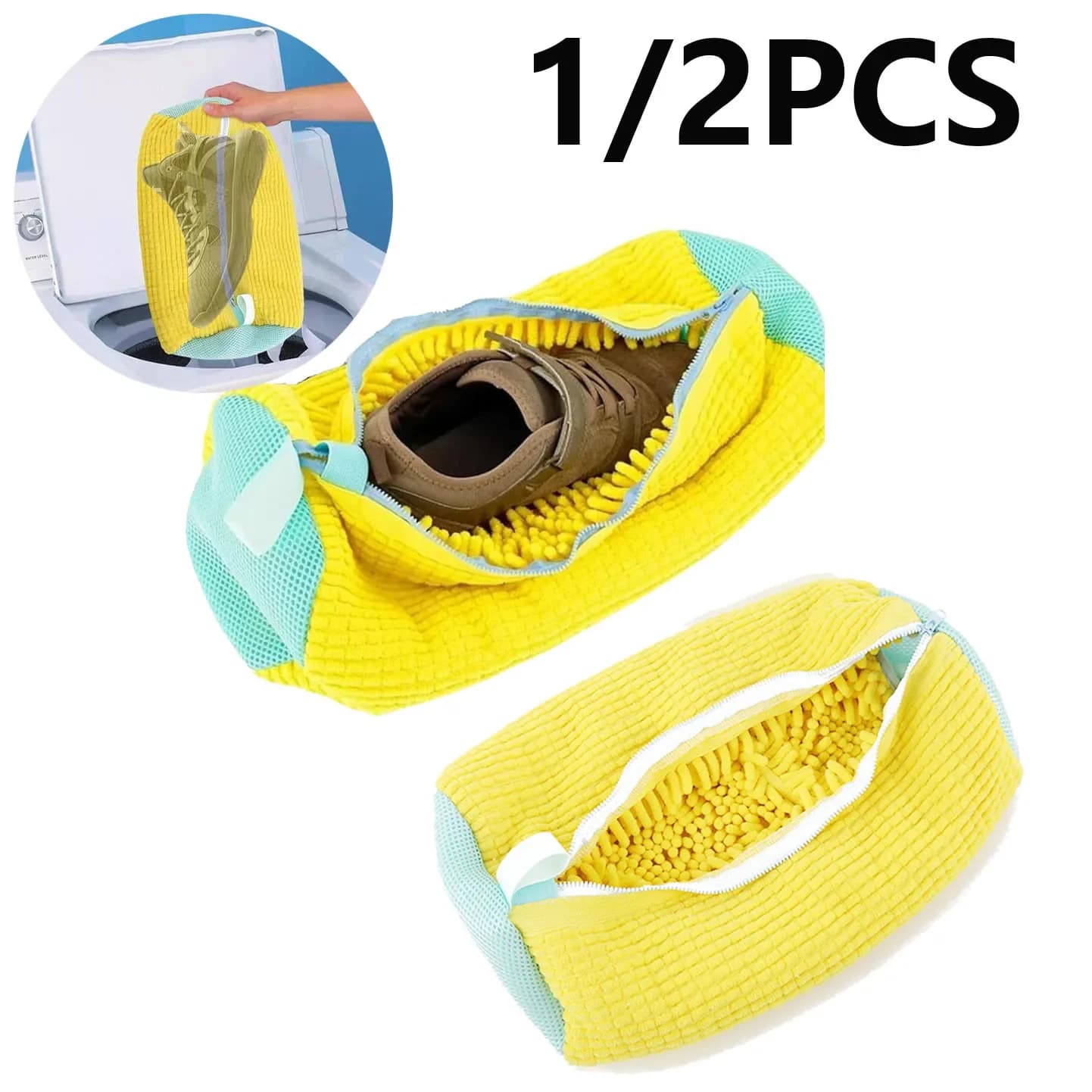1/2PCS Washing bag Padded net for laundry shoes Protection for washing machine for home use Shoe bags for friendly laundry Bags for drying