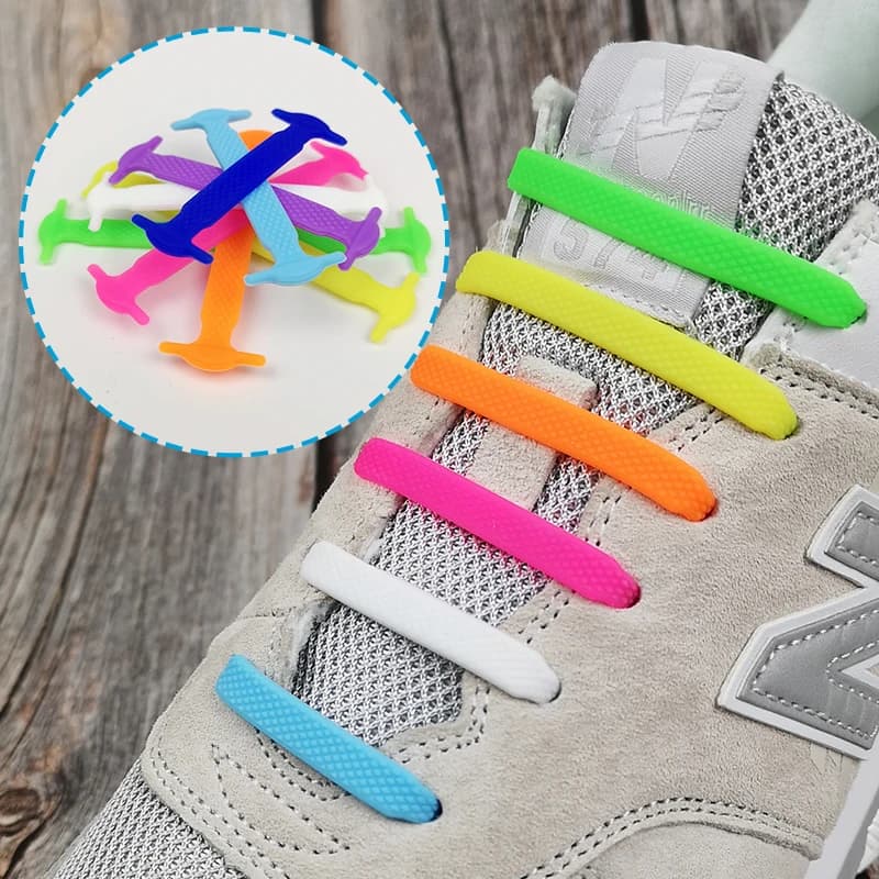 Silicone Elastic Laces Creative Lace-Free Waist Laces Laces Lace-Fastening Kids Sneakers for Adults Zapatillas with Laces for Fast Shoes