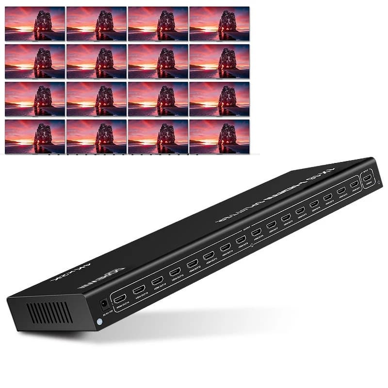 4K 1x16 HDMI Splitter distributore HDMI professionale 1x8 1x10 1x16 convertitore Video con Display Multi-schermo da 1 PC a diversi Monitor