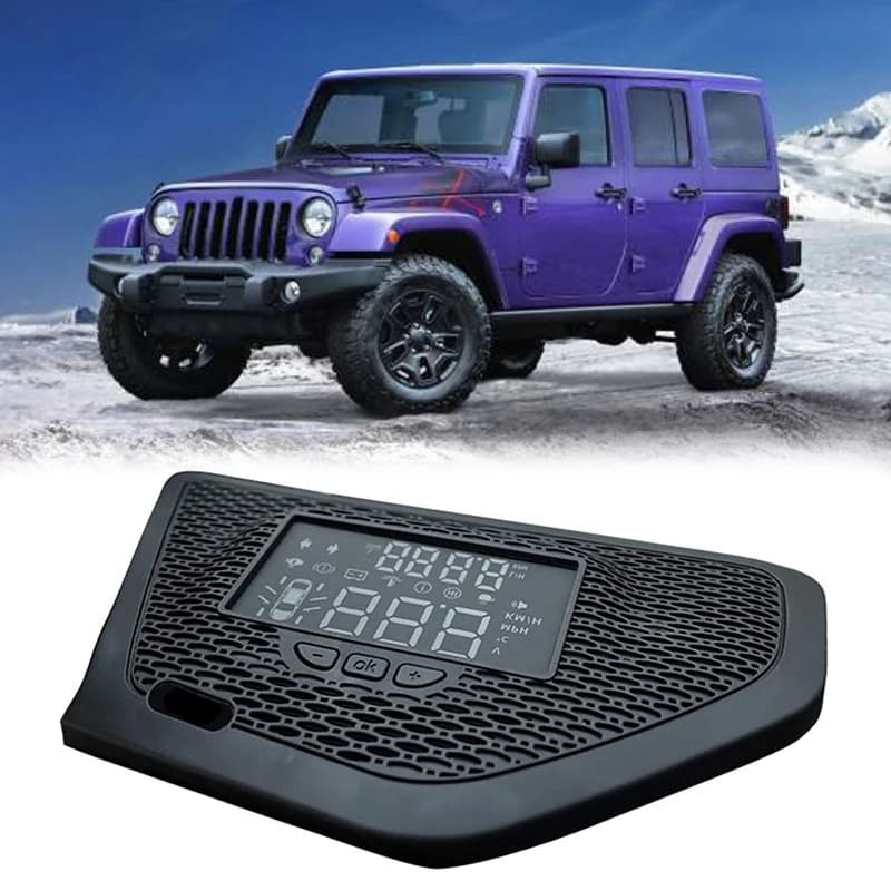 Car Head Up Display HD proiettore schermo HUD allarme Overspeed per Jeep Wrangler JL 2018 2019