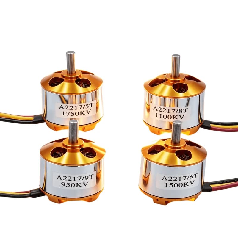 I motori brushless serie XXD2217 da 950KV, 1250KV, 1500KV sono utilizzati per aerei multiasse, ad ala fissa e multirotore.