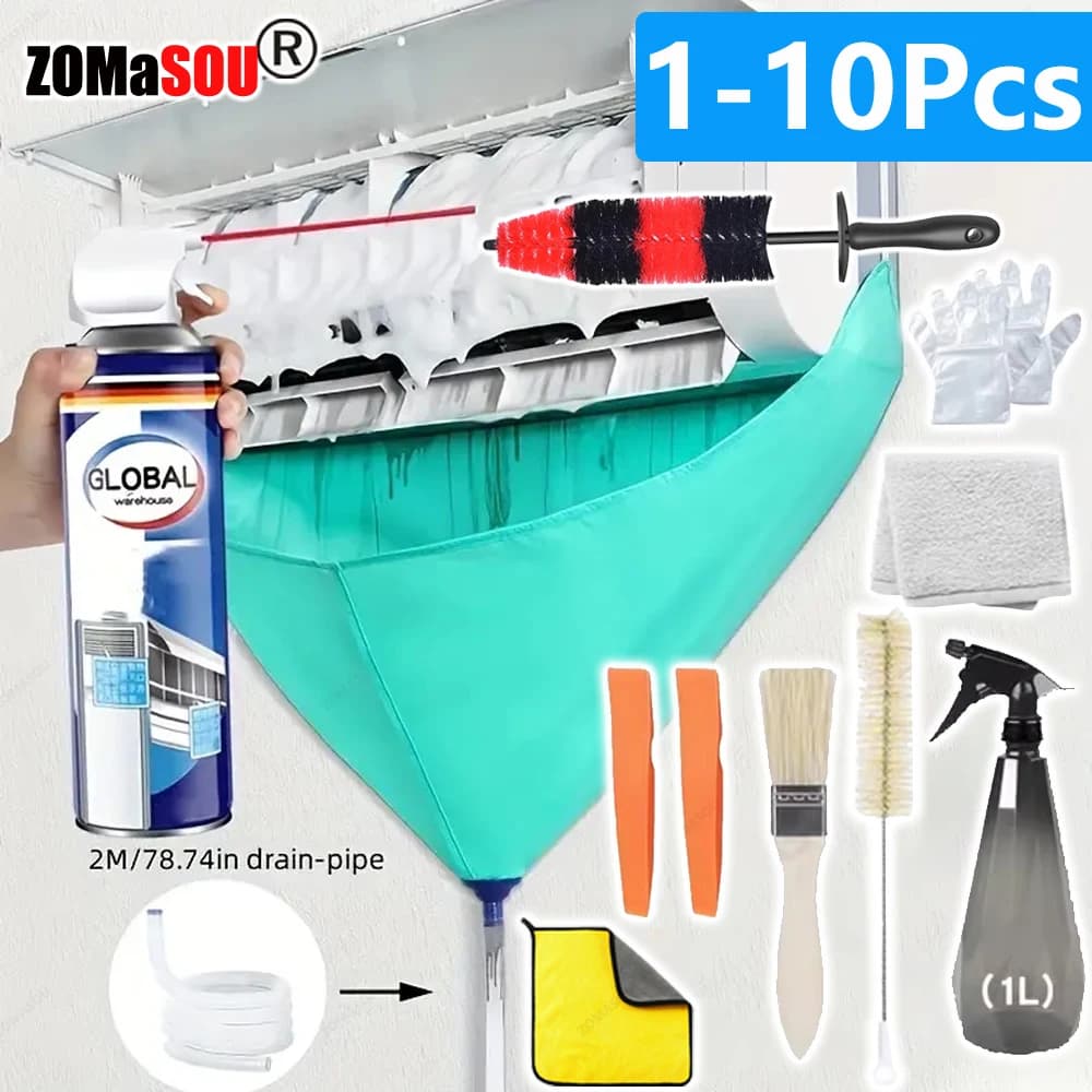 1-10 pieces kit bag for cleaning waterproof exhaust air conditioner for washing water discharge pipe cleaning AC air cleaner