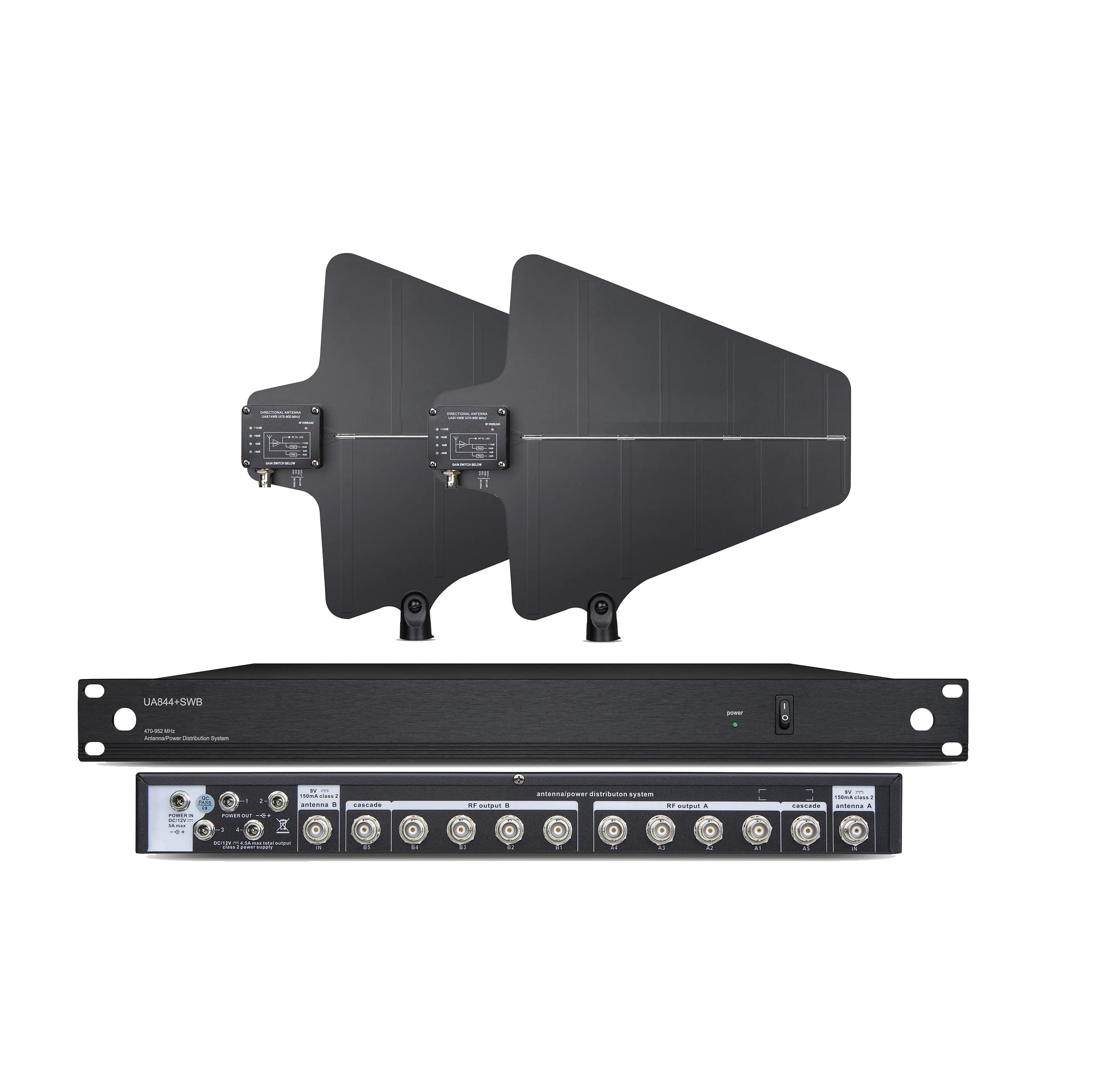 UA844 Amplificatore per microfono USB professionale con connettore XLR Sistema di distribuzione dell'antenna a 10 canali per comunicazione wireless