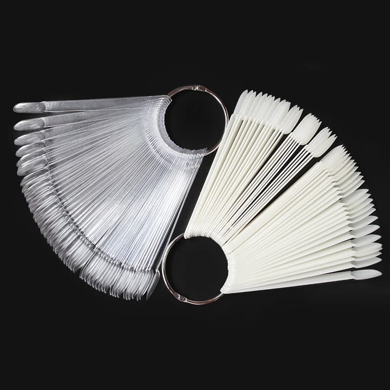80/50/20pcs Nail Display Sticks Nail Swatch False Nail Tips Nail Gel Polish Practice Clear Display Board for Nail Art Tools