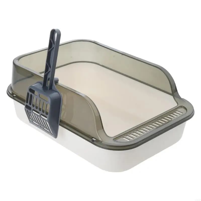 Lettiera semicoperta G92C con parete antispruzzo, resistente ai graffi, che migliora prevenzione degli odori, lettiera