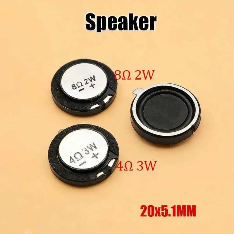 Membrana composita in plastica da 2 pezzi 20MM per altoparlante 8Ohm 2W 4Ohm 3W 20mm 8 4 Ohm 2 3 Watt 2CM Componenti acustici a tromba ultrasottile