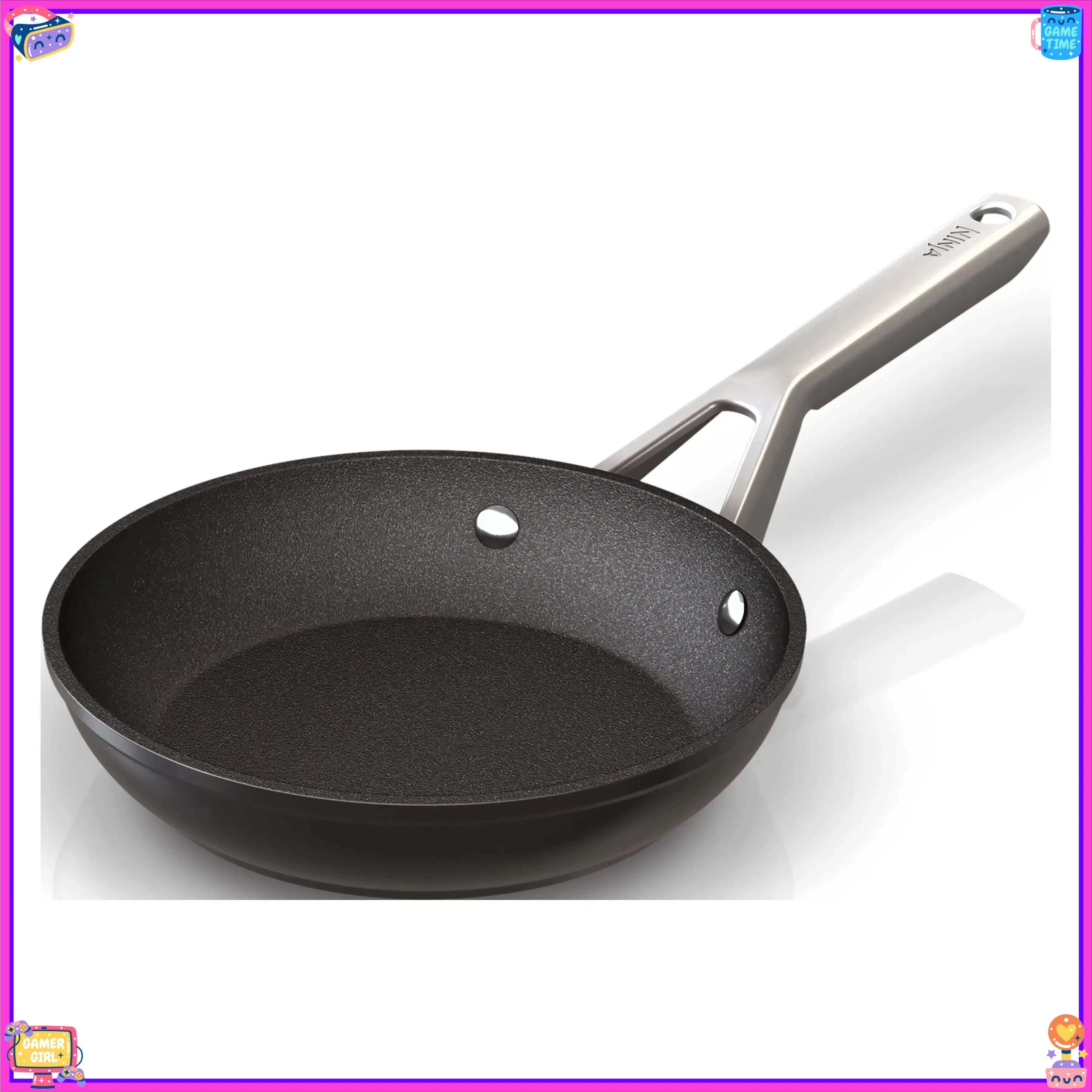8 inch cast iron non-stick pan, multi-purpose pots, for eggs, pancakes and welds, compatible with induction