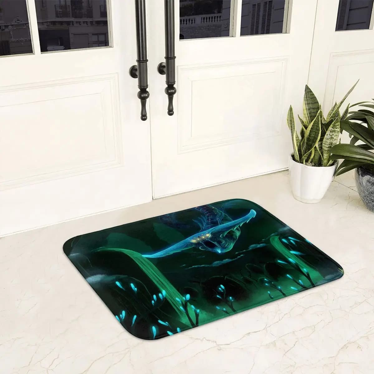 Subnautica Fantasma Leviaatano Zerbino antiscivolo Tappetino Raschiante con sabbia Tappeto per ingresso cucina Tappetini poggiapiedi camera da letto di casa