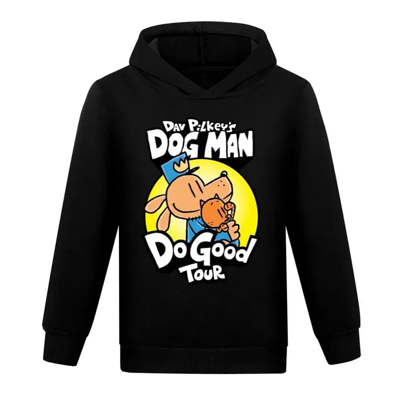 lHalloween Cosplayl Dogman Kids Hoodie Sweatshirt Toddler Boy Girl Spring Hooded Cartoon Dog Man Printed Long Sleeve Shirt Cloth