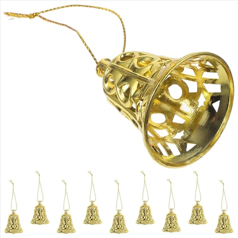 A21Q -Christmas Bells Pendant Decoration Wind Chimes Hanging Decoration Gifts Holiday Wedding Decoration