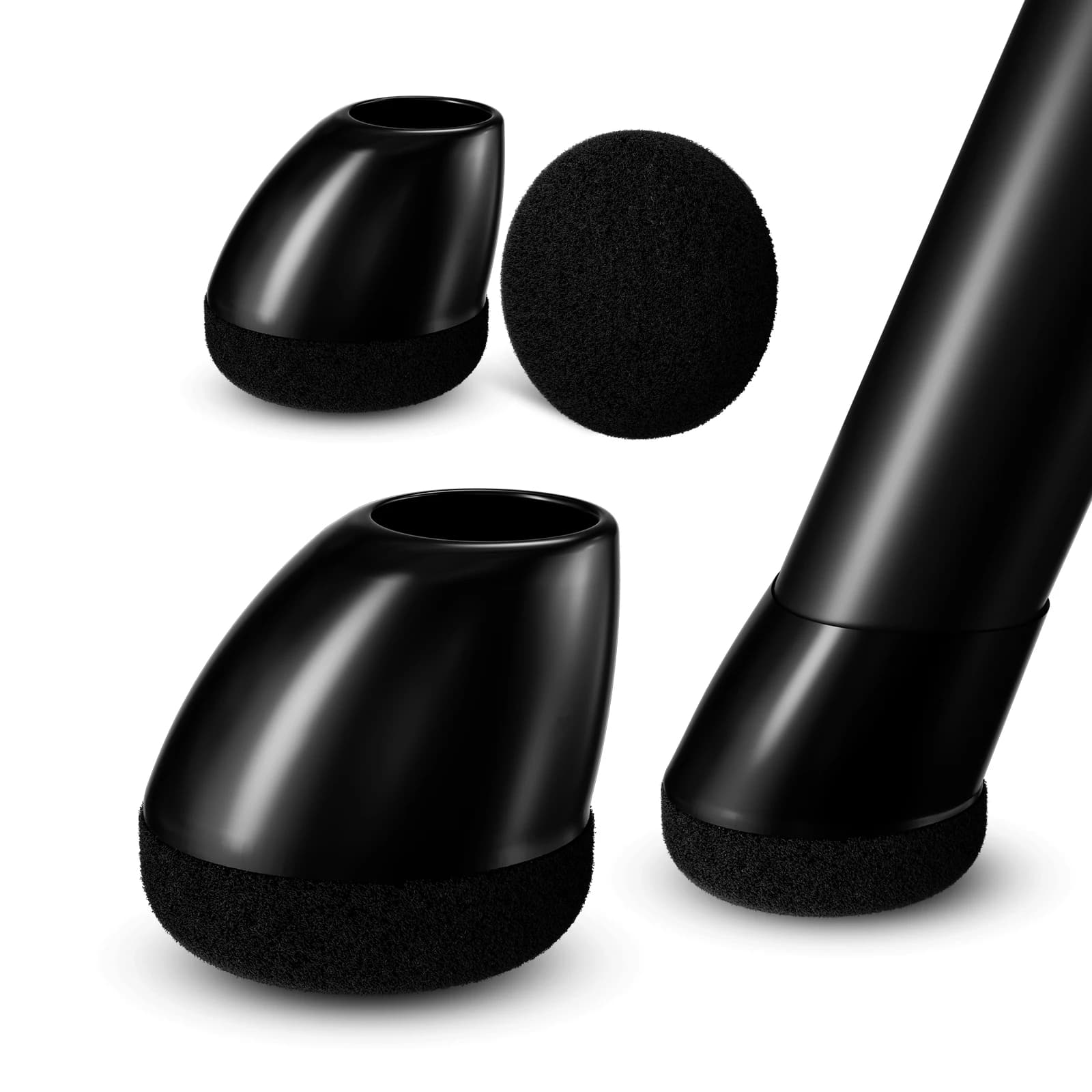 Protezioni per le gambe delle sedie in silicone da 16 pezzi Tappi rotondi per piedini per mobili in feltro per 15 ° -25 ° Gambe della sedia angolate per proteggere i pavimenti in legno
