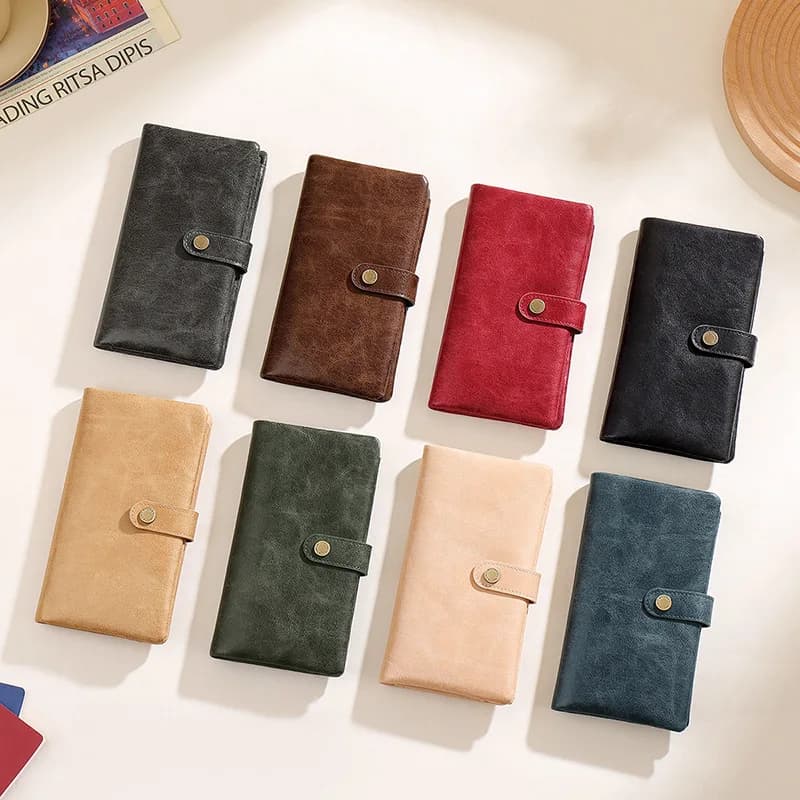 Portafoglio RFID in Metallo Sottile per Carte di Credito, Portamonete Intelligente da Uomo e Donna, Borsa in Pelle di Lusso, Porta Soldi alla Moda