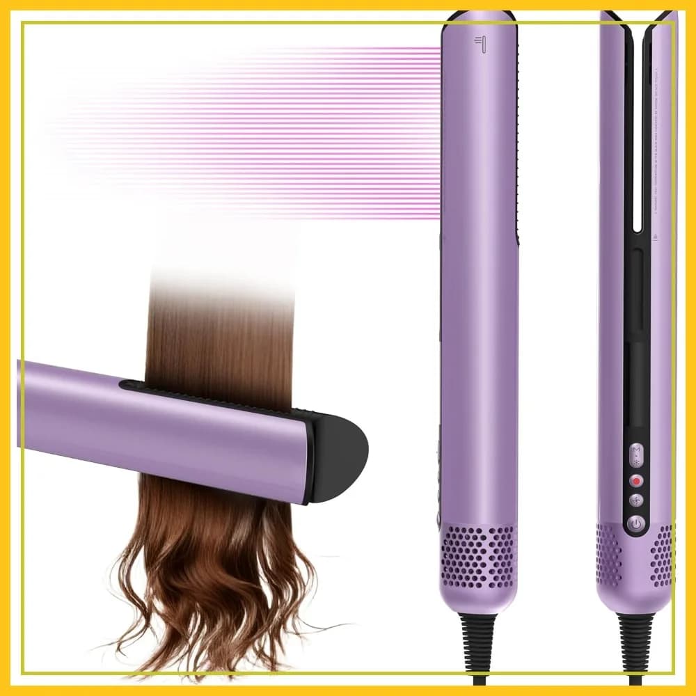 Asciugacapelli e Piastra 2 in 1, Aspira Automaticamente i Capelli, Senza Danni, Senza Alimentazione Manuale, per Capelli 1A-2A
