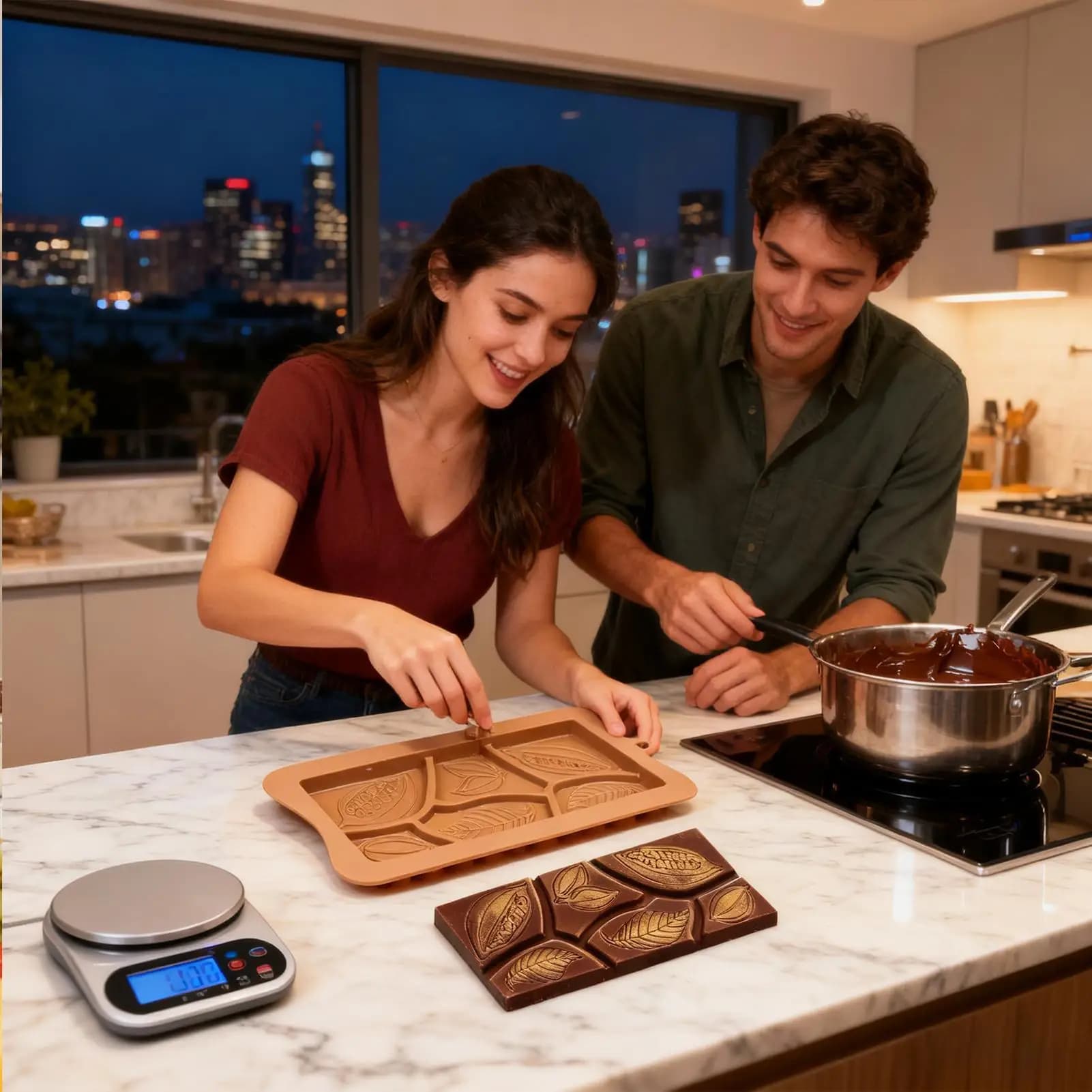 Stampi per barrette di cioccolato, stampo in silicone flessibile per alimenti, facile da sformare, stampo grande per barrette di cioccolato, per snack, dessert, proteine energetiche